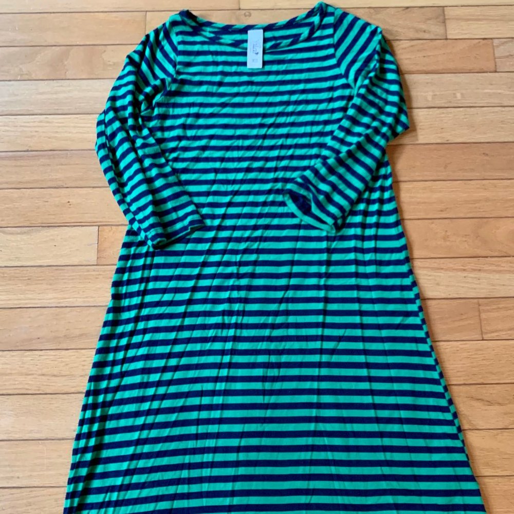 A-Line Organic Jersey 3/4 Sleeve Dress